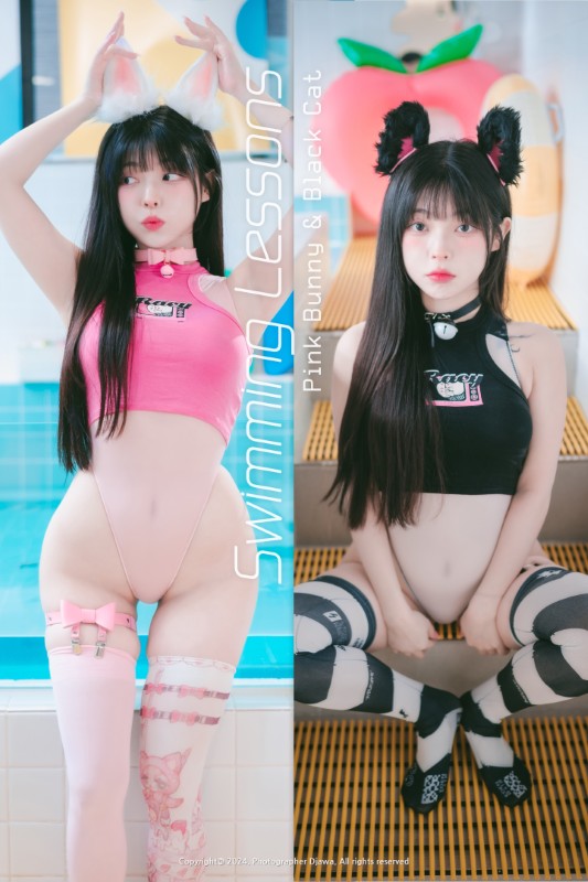 Yudiii’s [Swimming Lessons : Pink Bunny & Black Cat]